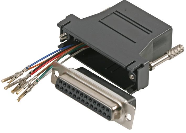 8 Pin RJ45 Socket to 25 Way D Sub Socket Adaptor — StampyTools