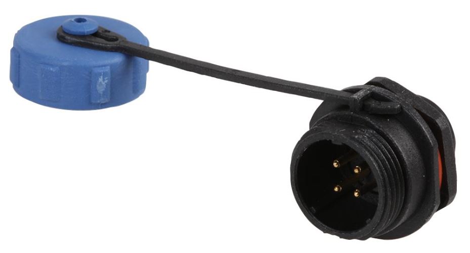 Circular Threaded Panel Mount Connector Plug - IP68