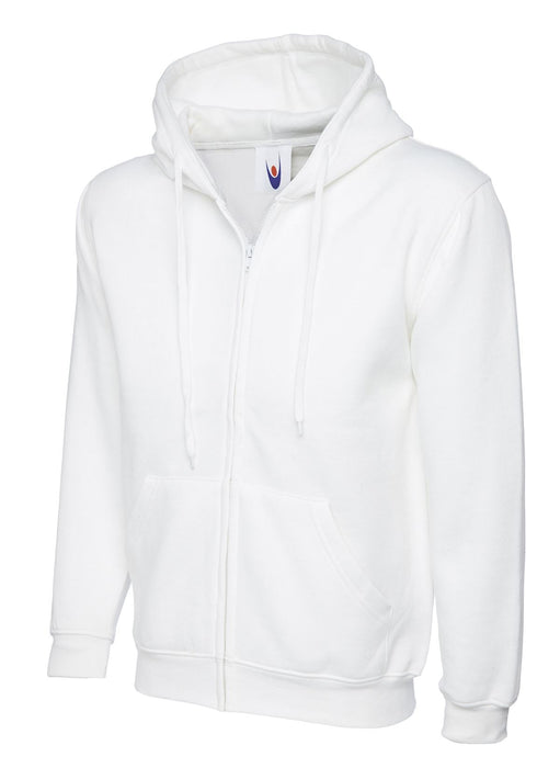 Unisex Adults Classic Full Zip Hooded Sweatshirt/Jumper - 50% Polyester 50% Cotton