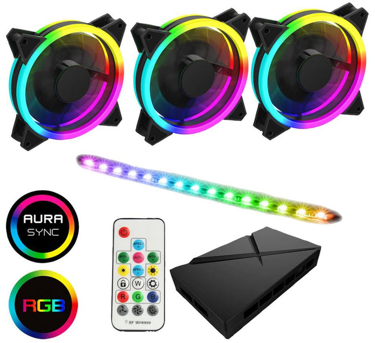 Ultimate ARGB 3-in-1 Lighting Kit with Fans, Hub & LED Strip