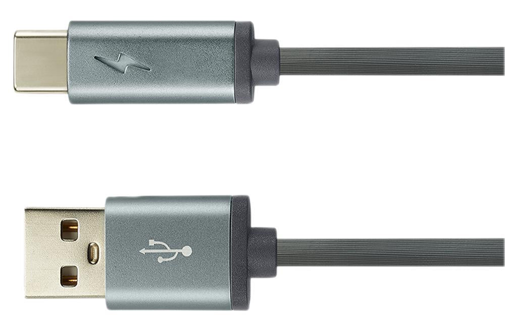 Smart USB-A Male to USB-C Male Charge / Sync Lead, 1m