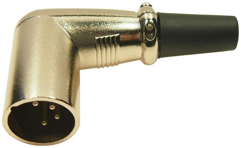 4 Pin Right Angle XLR Plug