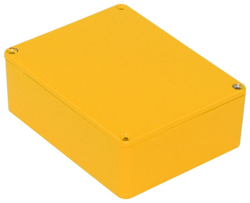 IP54 Yellow Stomp Box Aluminium Instrument Enclosure - 119x94x42mm