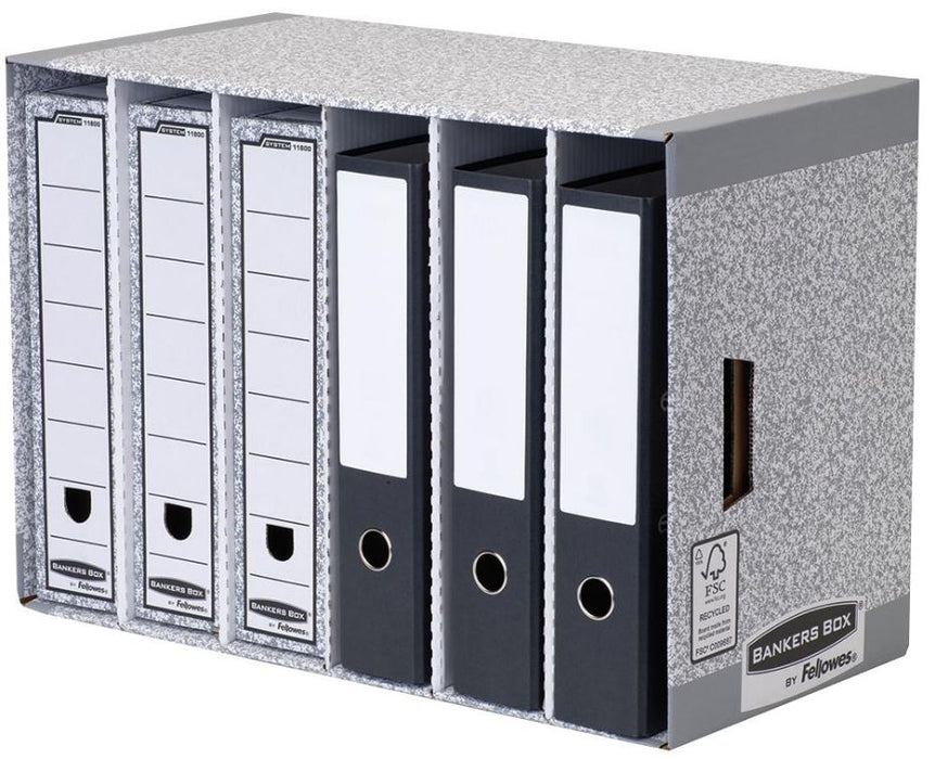 580x400x290mm Banker Box File Storage System - Grey