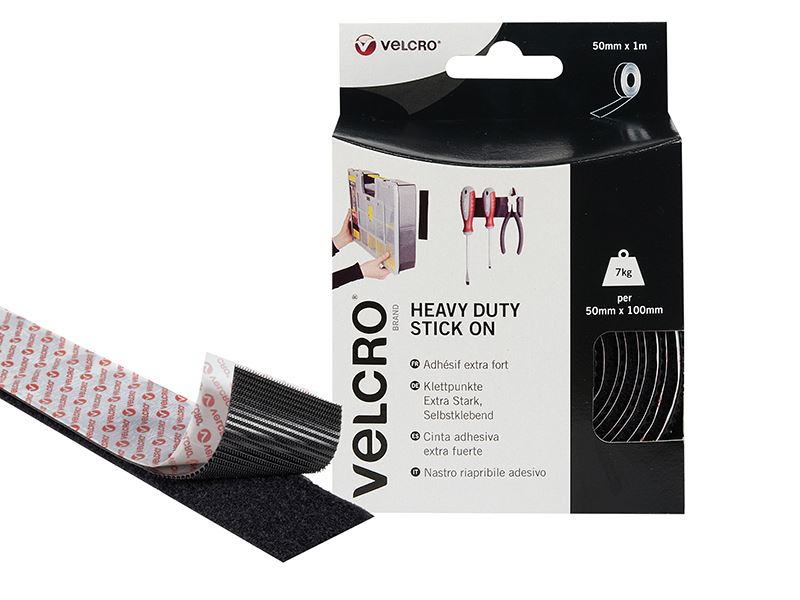 Heavy-Duty Hook & Loop Stick On Tape