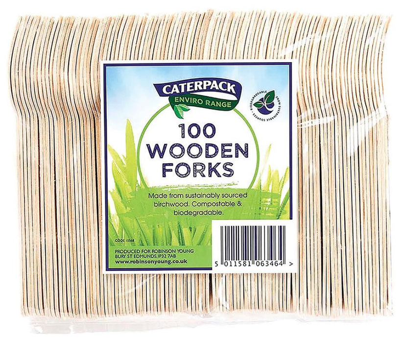 Wooden Forks - Pack of 100