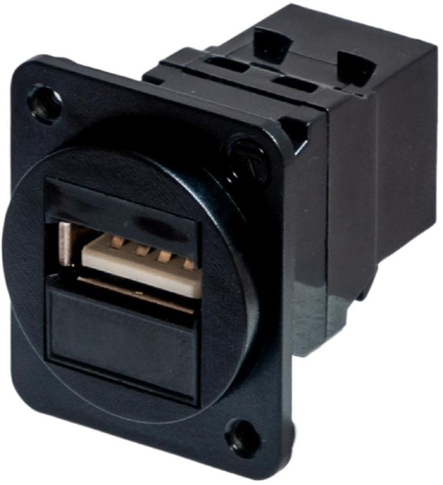 USB 2.0 Type A Socket to USB 2.0 Type B Universal D Panel Mount Adaptor