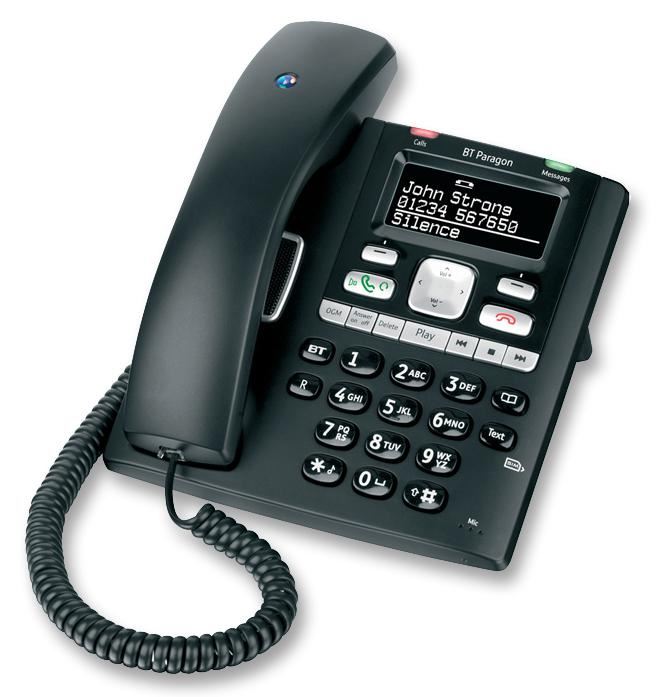 Paragon  650 Corded Phone with Answering Machine Black