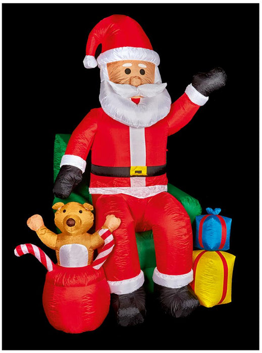 Raraion - 2.4m Inflatable Santa Christmas Scene with Presents