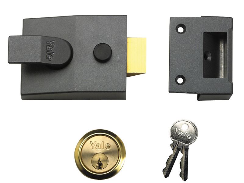 91 Basic Nightlatch 60mm Backset DMG Finish Box