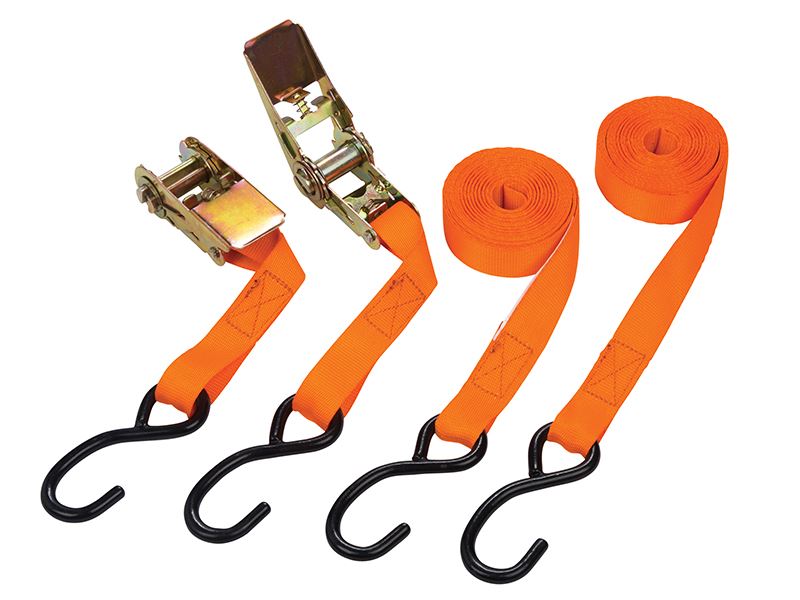 Ratchet Tie-Down Set 25mm x 4.5m