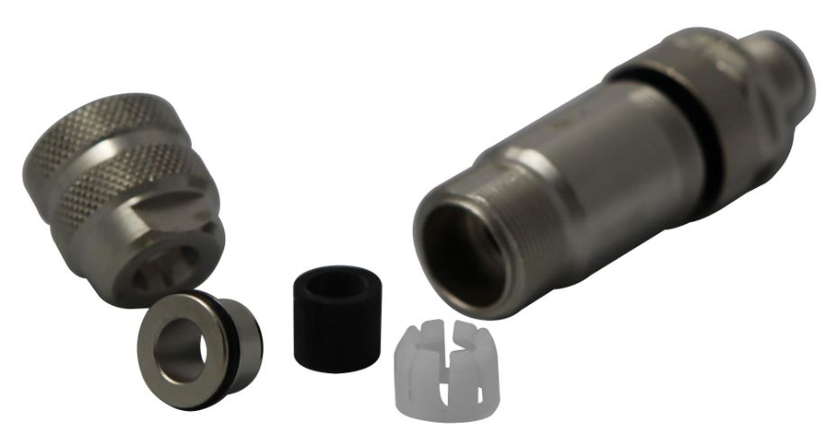 Plug, 4 Way, M12, Locking Ring & EMI