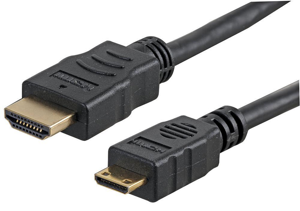 High Speed HDMI Lead Male to Mini C Male Gold Contacts