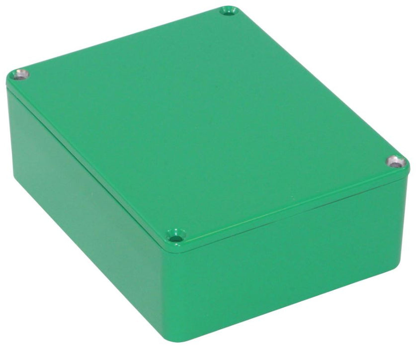 IP54 Green Stomp Box Aluminium Instrument Enclosure - 120x94x42mm