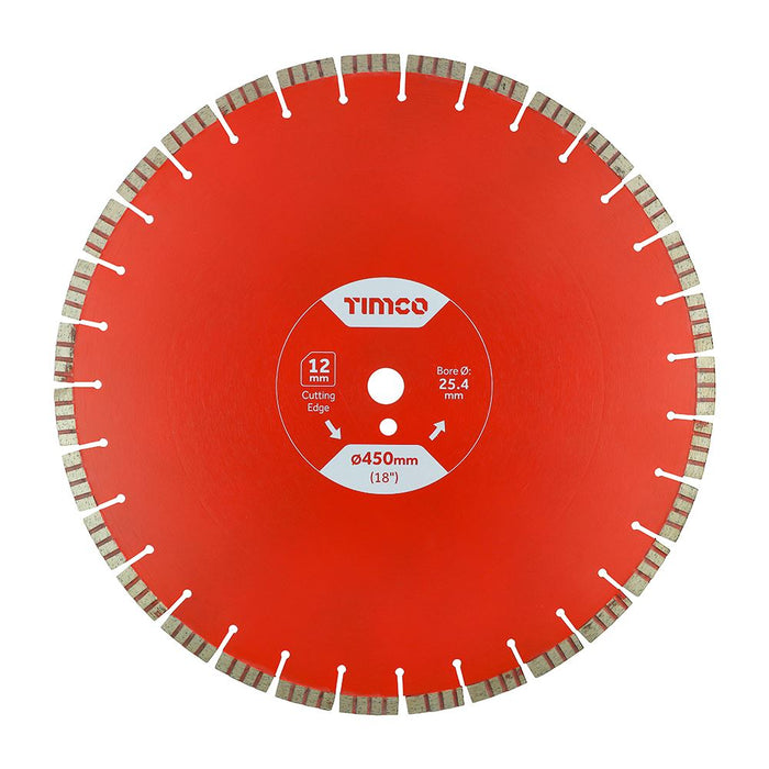 Premium Diamond Circular Blade - Turbo Segmented. Various Sizes - Each