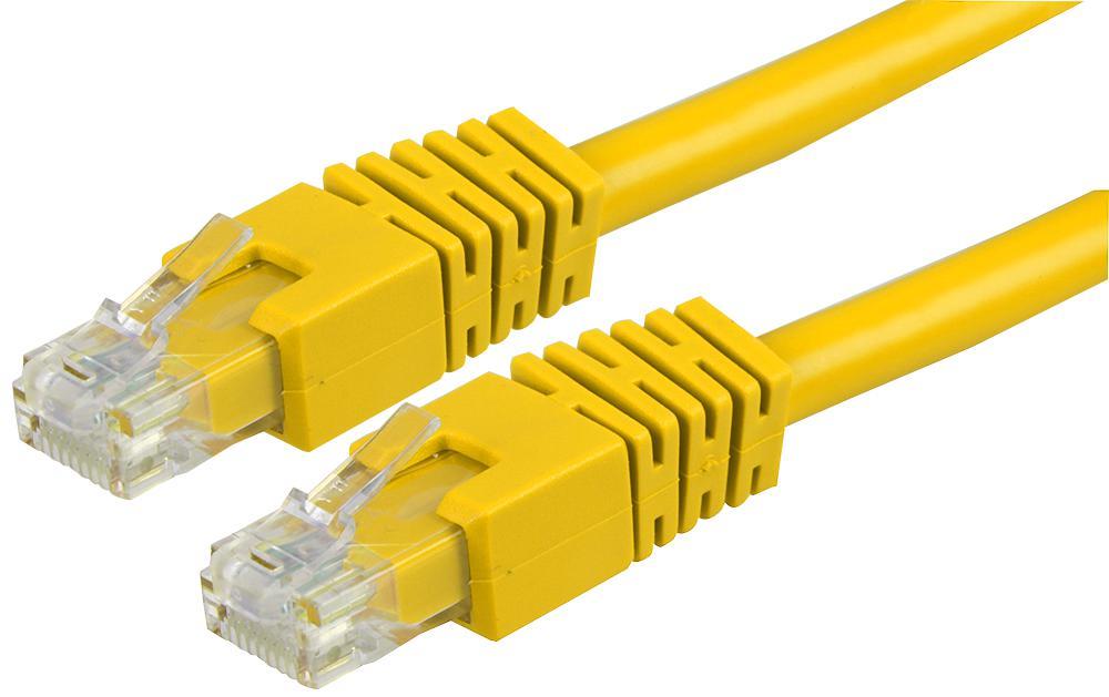 RJ45 Male to Male Cat6 UTP Ethernet Patch Lead, 30m Yellow