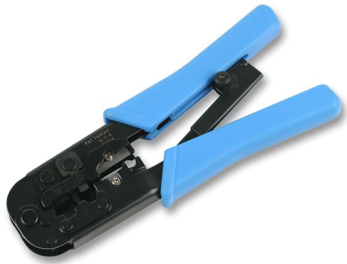 DURATOOL - 3-in-1 Ratchet Crimping Tool for Modular Plug Connectors