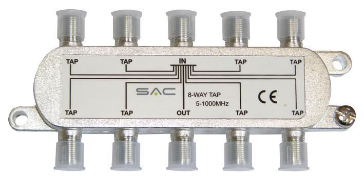 8-Way Tap 16dB Class A Shielded