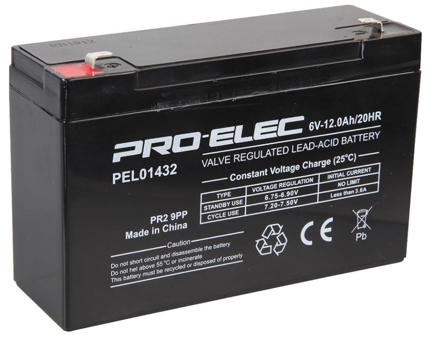 12Ah 6V AGM Lead Acid Battery