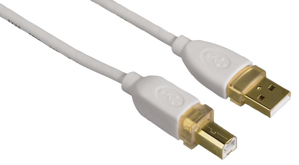 Gold Plated USB 2.0 A Plug to B Plug Lead