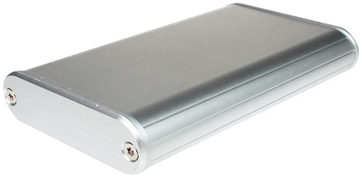 85 Series Silver Round Aluminium Enclosure - 109x48x13mm