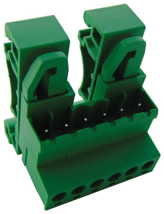 5.08mm Pluggable DIN Rail Horizontal PCB Terminal Block, 6 Poles, 31.9mm