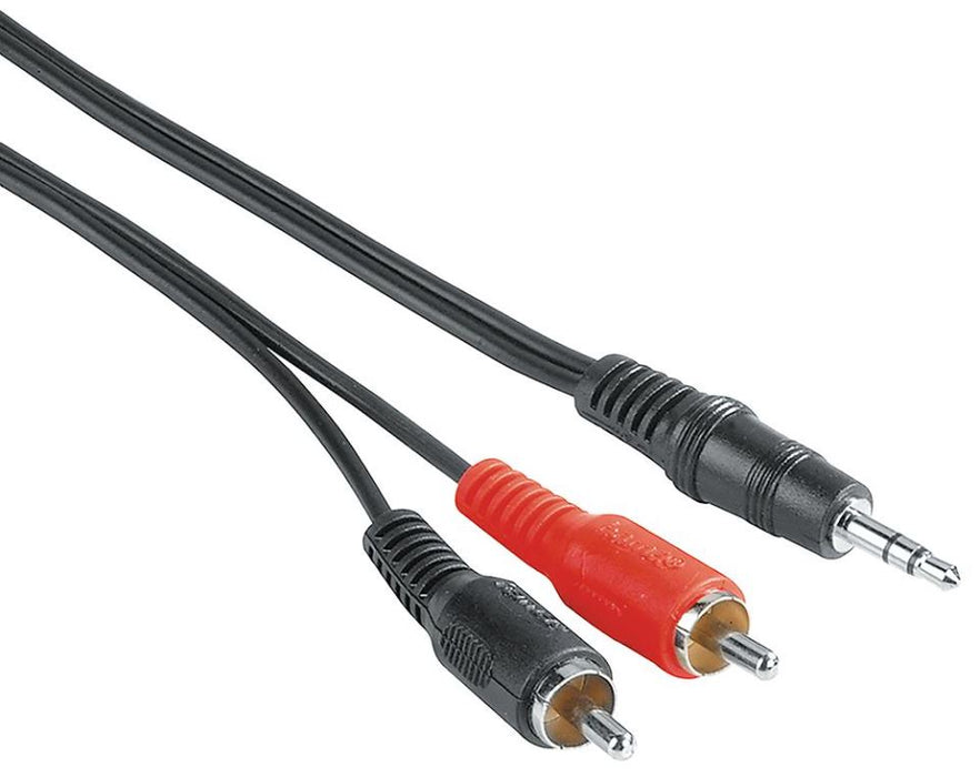 Stereo 3.5mm Jack to 2x RCA Audio Lead, 2m