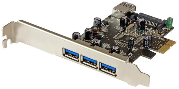 4-Port PCI-Ex USB 3.0 Card - 3 External, 1 Internal