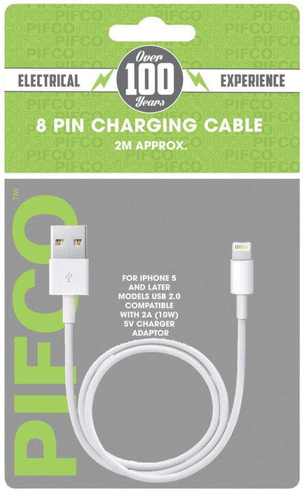 2m Lightning Charging Cable, White