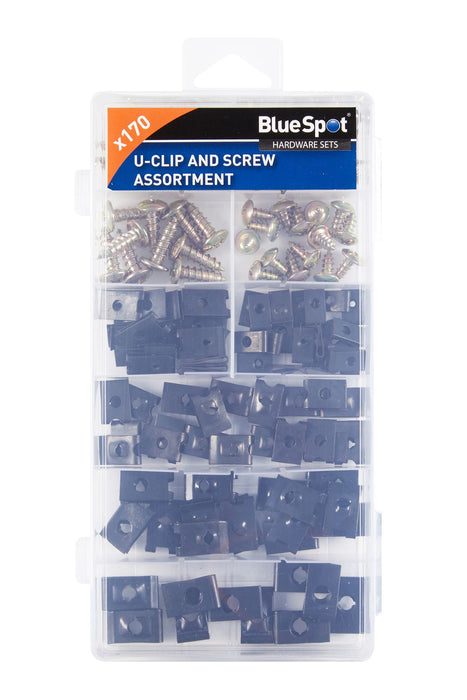 170 Pce Assorted U-Clip and Screw Set