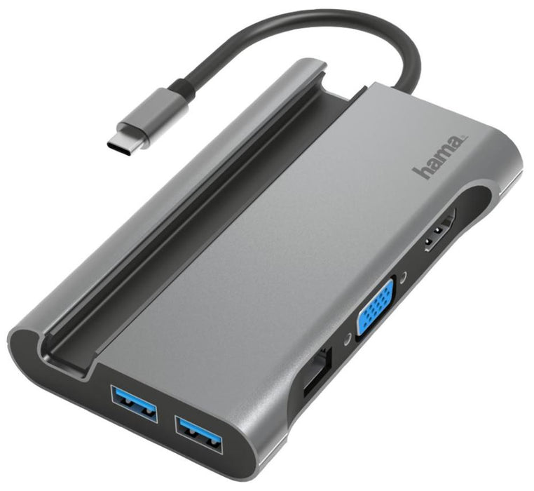 USB-C 7-in-1 Multiport Adaptor, 3x USB-A USB-C VGA HDMI RJ45
