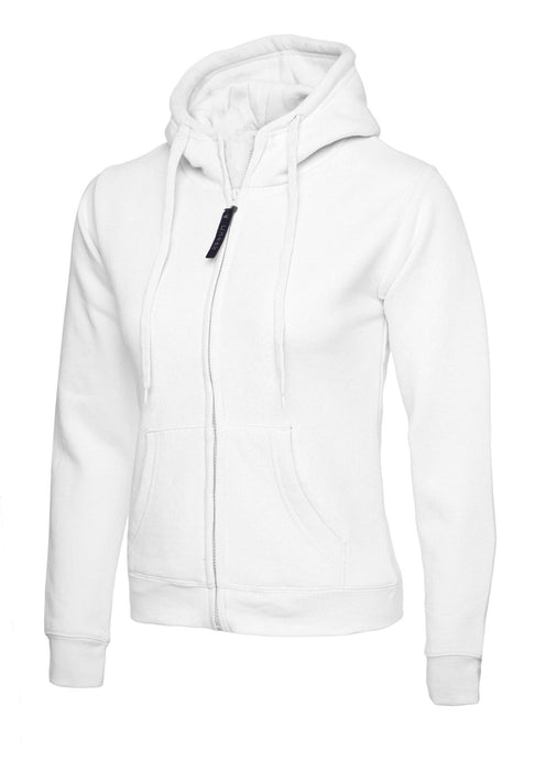 Women's/Ladies Ladies Classic Full Zip Hooded Sweatshirt/Jumper - 50% Polyester 50% Cotton