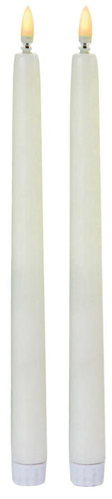 Raraion - 27cm Christmas Taper LED Candles, 2 Piece Set