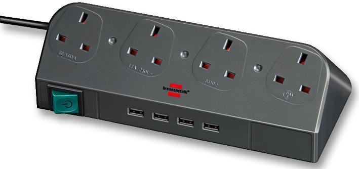 4-Way Desktop Extension with USB Hub