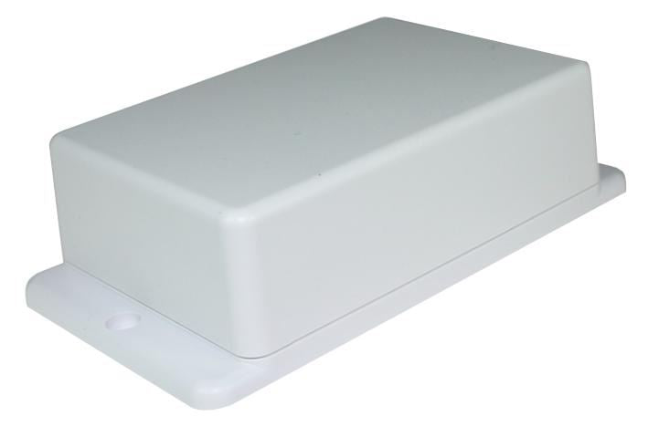 White ABS Flanged Enclosure - 127x70.6x35.5mm