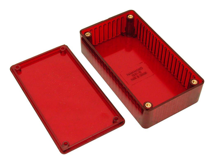 IP54 Translucent Red Polycarbonate Enclosure - 150x80x46mm