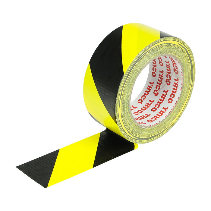 Hazard Warning Cloth Tape - Yellow and Black (Size 33m x 50mm - 1 Each)
