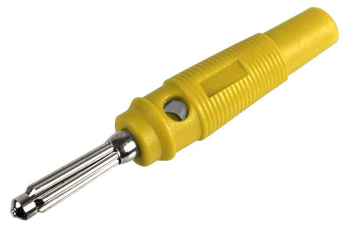 4mm Banana Plug, Stackable, Yellow, 30V, 24A