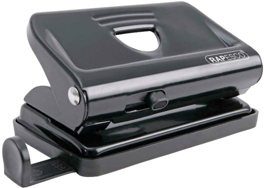 810 Black Metal 2 Hole Punch - 12 Sheet Capacity