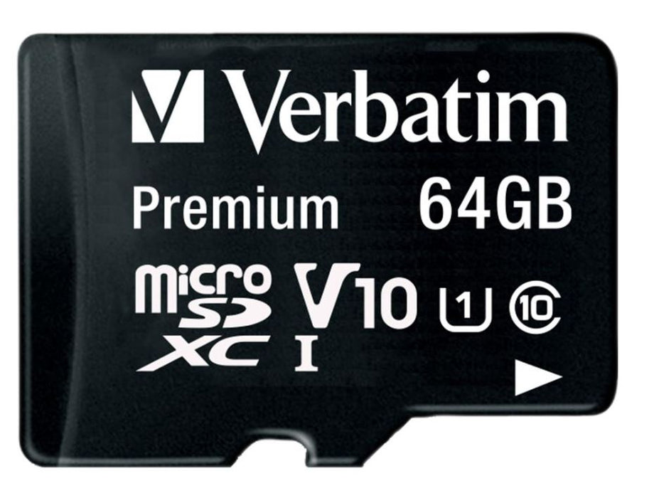 Premium U1 MicroSDXC Memory Card & SD Adaptor, 64GB