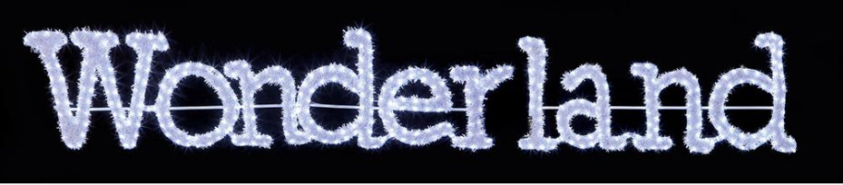 Raraion - 2.9m Wonderland Rope Light Sign with Tinsel