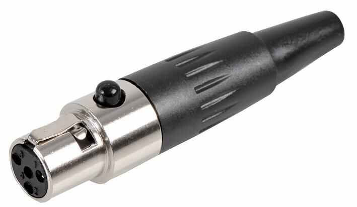 Mini-XLR Socket, In Line, 4 Pin