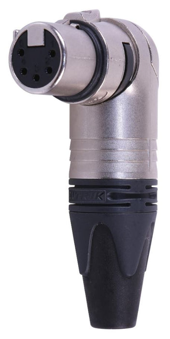 XLR Socket, 5 Pole, 90 Degree