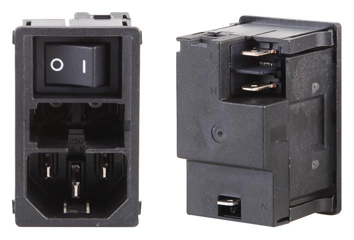 Inlet, IEC, Switched Double Pole Fuse
