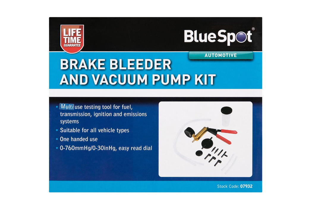 Brake Bleeder and Vacuum Pump Kit