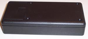 IP54 Black ABS Handheld Enclosure with Battery Compartment - 130x65x25mm