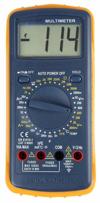DURATOOL - 600V AC/DC Digital Multimeter with Temperature Measurement