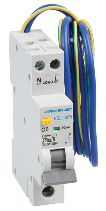 40A Single Pole RCBO, C Curve, 30mA