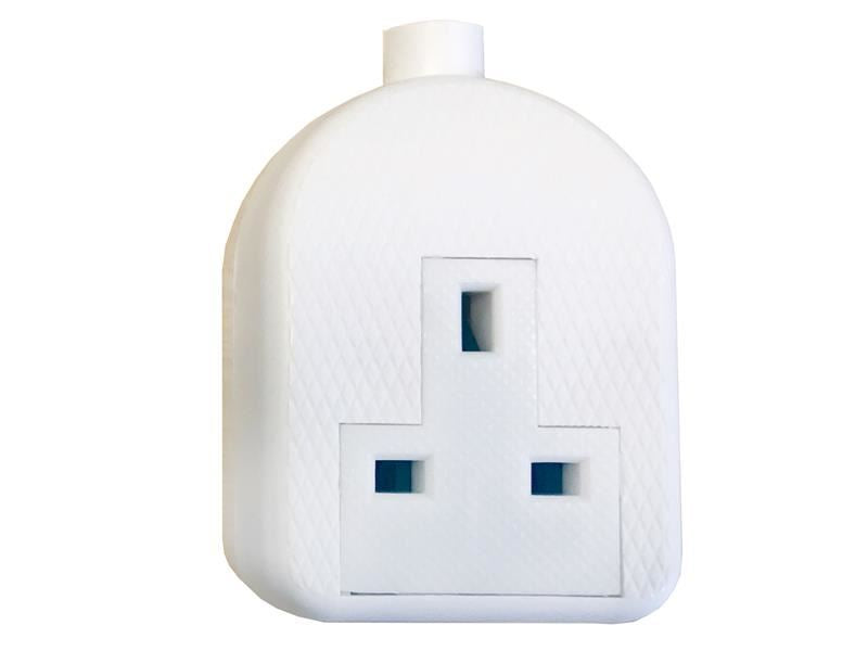 White Trailing Extension Socket