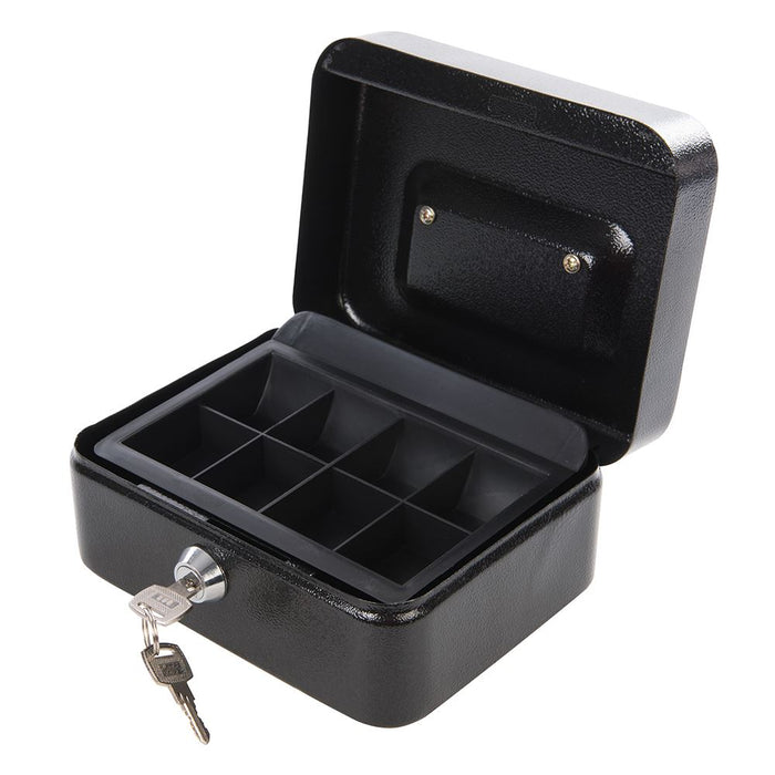 Metal Cash & Valuables Box Keyed - 165 x 128 x 80mm